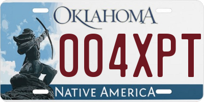 OK license plate 004XPT