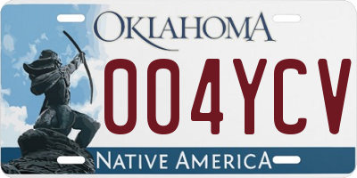 OK license plate 004YCV