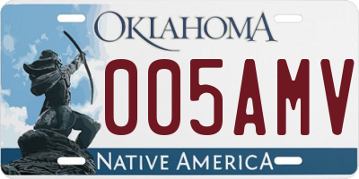 OK license plate 005AMV