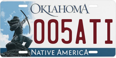 OK license plate 005ATI