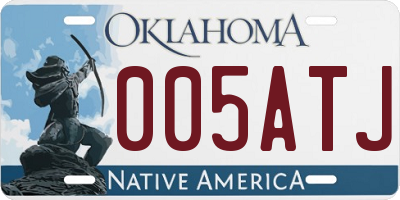 OK license plate 005ATJ