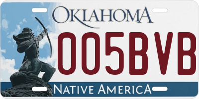 OK license plate 005BVB