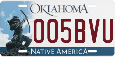OK license plate 005BVU
