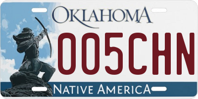 OK license plate 005CHN