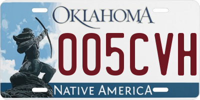 OK license plate 005CVH