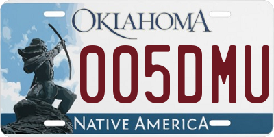 OK license plate 005DMU