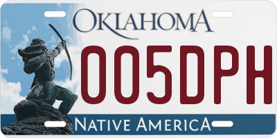 OK license plate 005DPH