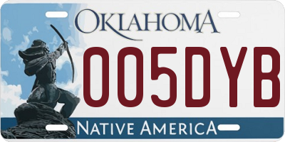 OK license plate 005DYB