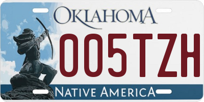OK license plate 005TZH