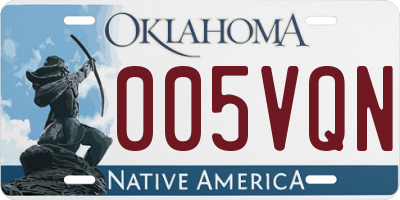 OK license plate 005VQN