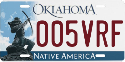OK license plate 005VRF