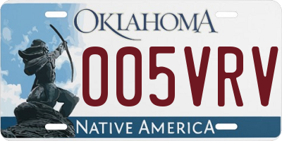 OK license plate 005VRV