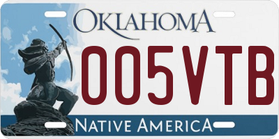 OK license plate 005VTB