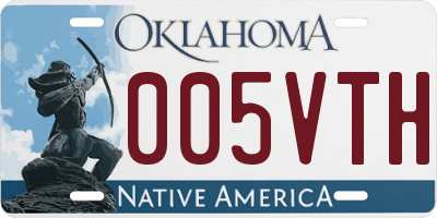 OK license plate 005VTH