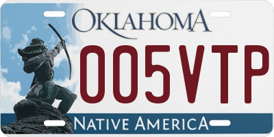 OK license plate 005VTP