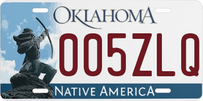 OK license plate 005ZLQ
