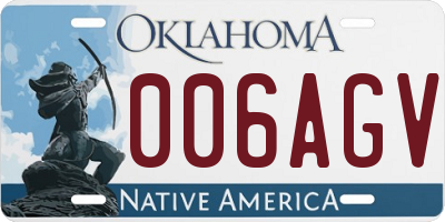 OK license plate 006AGV