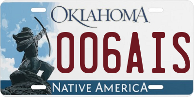 OK license plate 006AIS