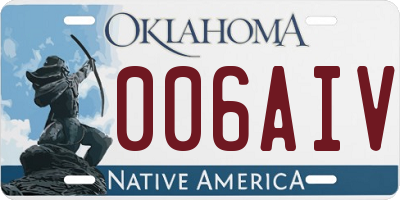 OK license plate 006AIV