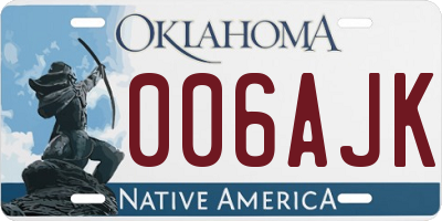 OK license plate 006AJK
