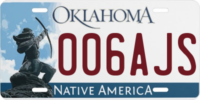 OK license plate 006AJS
