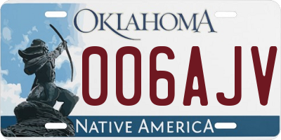 OK license plate 006AJV