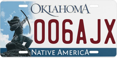 OK license plate 006AJX