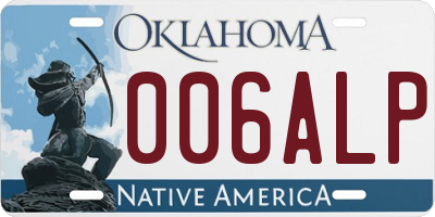 OK license plate 006ALP