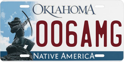 OK license plate 006AMG