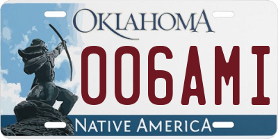 OK license plate 006AMI