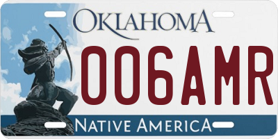 OK license plate 006AMR