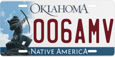 OK license plate 006AMV