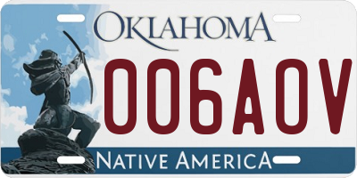 OK license plate 006AOV