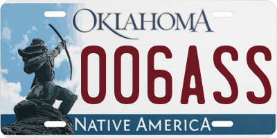OK license plate 006ASS