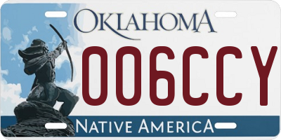 OK license plate 006CCY
