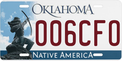OK license plate 006CFO