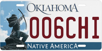 OK license plate 006CHI