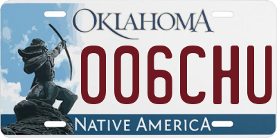 OK license plate 006CHU