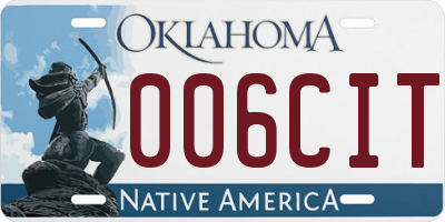 OK license plate 006CIT