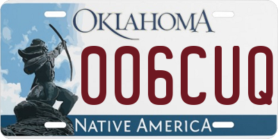 OK license plate 006CUQ