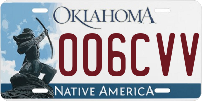 OK license plate 006CVV