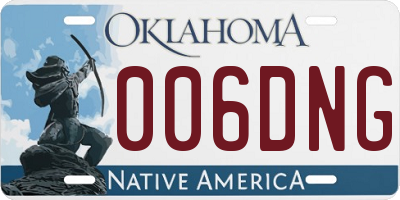 OK license plate 006DNG