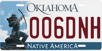 OK license plate 006DNH