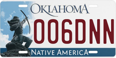 OK license plate 006DNN