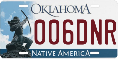 OK license plate 006DNR