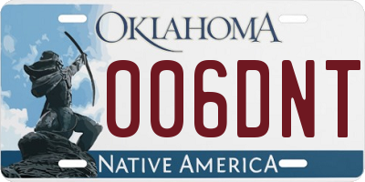 OK license plate 006DNT