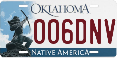 OK license plate 006DNV