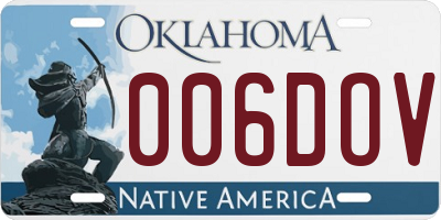 OK license plate 006DOV