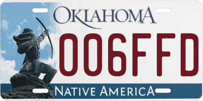 OK license plate 006FFD