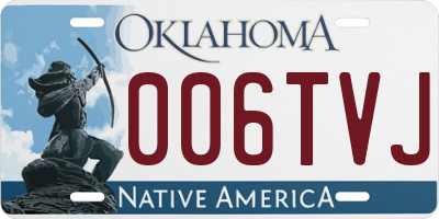 OK license plate 006TVJ